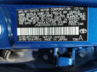 2017 Toyota Prius One z VIN JTDKDTB3XH1591949, wystawiony jako Copart lot #56593645 z przebiegiem 81 608 mil mil oraz Szkoda całkowita • Salvage title. Historia ofert i sprzedaży dostępna na DreamBid. Obrazek 12.