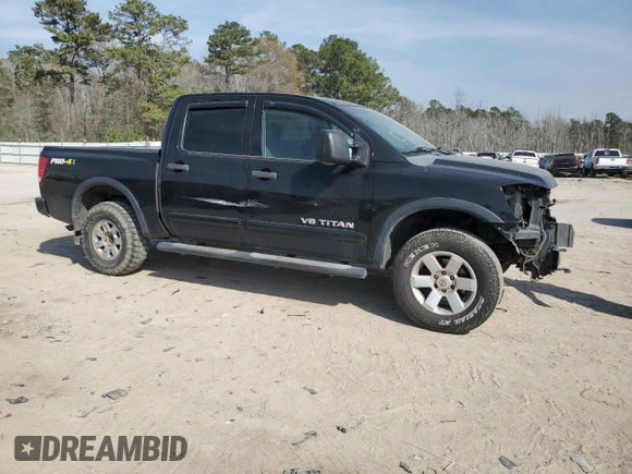 2013 Nissan Titan Pro-4X with VIN 1N6BA0EC2DN309936, listed as a Copart auction lot 49400675 with 269,815 mi miles and Salvage Title. Bid and sale history available at DreamBid. Image 4.