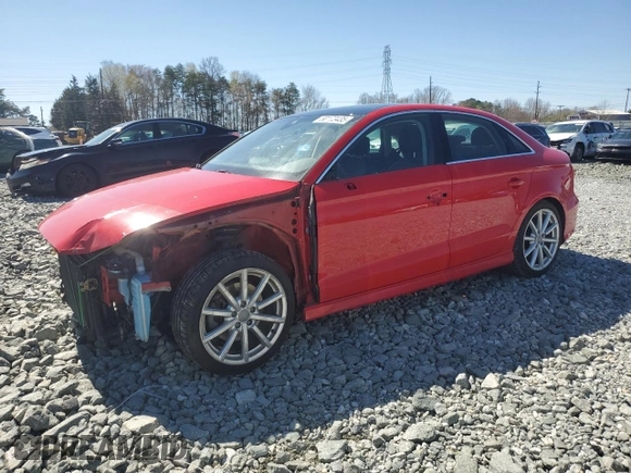 2015 Audi A3 2.0T Prestige with VIN WAUKFGFF8F1042086, listed as a Copart auction lot 50163435 with 85,210 mi miles and Salvage Title. Bid and sale history available at carsss.com. Image 1.