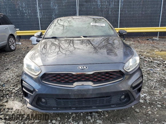 2020 Kia Forte GT-Line with VIN 3KPF34ADXLE168038, listed as a Copart auction lot 45873365 with 105,327 mi miles and Salvage Title. Bid and sale history available at carsss.com. Image 5.