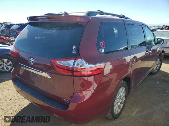 2015 Toyota Sienna Ltd with VIN 5TDDK3DC5FS107388, listed as a Copart auction lot 73239794 with 103,249 mi miles and Salvage Title. Bid and sale history available at carsss.com. Image 3.