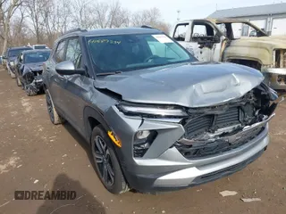 2025 Chevrolet TrailBlazer LT with VIN KL79MPSL7SB055593, listed as a IAAI auction lot 41587334 with 1,750 mi miles. Bid and sale history available at carsss.com. Image 1.