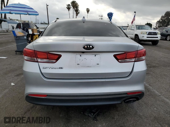 2017 Kia Optima LX with VIN 5XXGT4L36HG143791, listed as a Copart auction lot 54259095 with 129,164 mi miles and Clean Title. Bid and sale history available at carsss.com. Image 6.