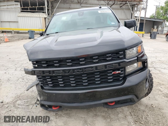 2021 Chevrolet Silverado 1500 Custom Trail Boss with VIN 1GCPYCEF5MZ296592, listed as a Copart auction lot 50968655 with 60,010 mi miles and Salvage Title. Bid and sale history available at DreamBid. Image 5.