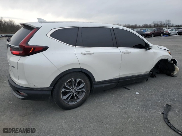 2021 Honda CR-V EX-L with VIN 2HKRW2H85MH677985, listed as a Copart auction lot 46874235 with 56,267 mi miles and Salvage Title. Bid and sale history available at carsss.com. Image 3.