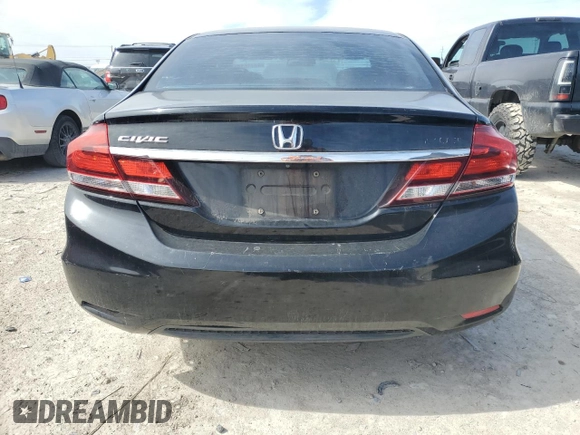 2014 Honda Civic Sedan LX with VIN 19XFB2F50EE040581, listed as a Copart auction lot 47118145 with Not Provided miles and Clean Title. Bid and sale history available at carsss.com. Image 6.