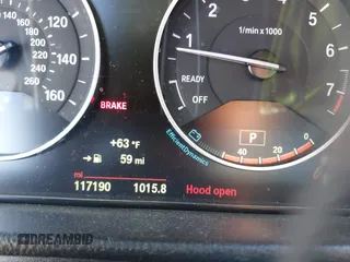 2015 BMW 3 Series 328i with VIN WBA3A5C58FF609161, listed as a IAAI auction lot 41162704 with 117,190 mi miles. Bid and sale history available at carsss.com. Image 7.