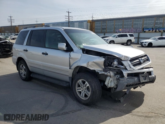 2005 Honda Pilot EX-L with VIN 5FNYF18575B061295, listed as a Copart auction lot 52235135 with 192,222 mi miles and Salvage Title. Bid and sale history available at carsss.com. Image 4.