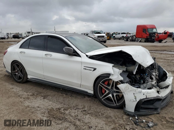 2016 Mercedes-Benz C 63 S AMG with VIN 55SWF8HB3GU100097, listed as a Copart auction lot 43960735 with Not provided miles and Salvage title. Bid and sale history available at DreamBid. Image 4.
