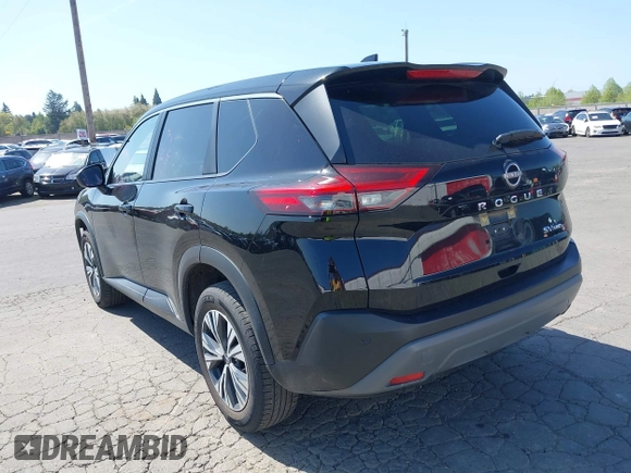 2023 Nissan Rogue SV with VIN JN8BT3BB2PW481493, listed as a IAAI auction lot 42054954 with 52,492 mi miles. Bid and sale history available at carsss.com. Image 3.