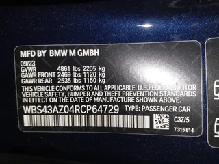 2024 BMW M4 Competition xDrive with VIN WBS43AZ04RCP64729, listed as a IAAI auction lot 41178319 with 15,806 mi miles. Bid and sale history available at carsss.com. Image 9.