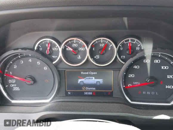 2020 Chevrolet Silverado 1500 LT with VIN 3GCPWCED6LG256184, listed as a IAAI auction lot 41759866 with 38,388 mi miles. Bid and sale history available at carsss.com. Image 7.