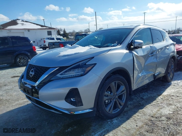 2023 Nissan Murano Platinum with VIN 5N1AZ2DS2PC131064, listed as a IAAI auction lot 41546244 with 3,692 mi miles. Bid and sale history available at carsss.com. Image 18.