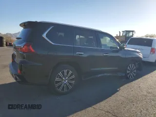 2020 Lexus LX with VIN JTJDY7AX1L4332179, listed as a Copart auction lot 77017714 with 49,756 mi miles and Salvage Title. Bid and sale history available at carsss.com. Image 3.