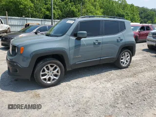 2018 Jeep Renegade Latitude with VIN ZACCJBBB5JPJ53471, listed as a Copart auction lot 60252825 with 93,596 mi miles and Salvage title. Bid and sale history available at DreamBid. Image 1.