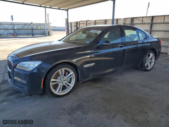 2013 BMW 7 Series 750i with VIN WBAYA8C55DD227962, listed as a Copart auction lot 88784595 with 98,387 mi miles and Clean Title. Bid and sale history available at carsss.com. Image 1.