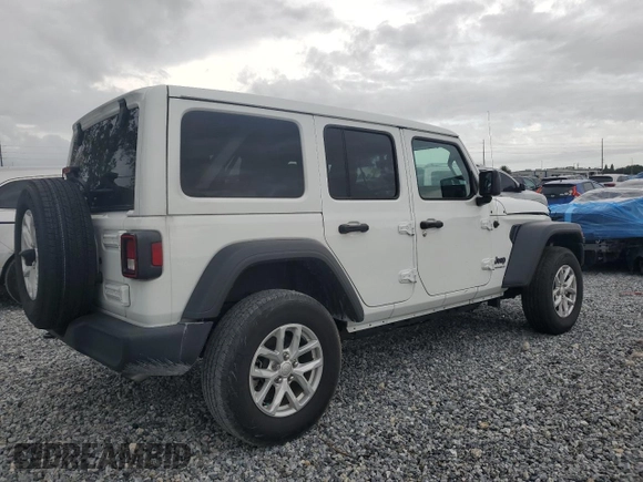 2023 Jeep Wrangler Willys with VIN 1C4HJXDN8PW625204, listed as a Copart auction lot 59328065 with 18,116 mi miles and Salvage title. Bid and sale history available at DreamBid. Image 3.