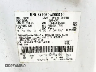 2013 Ford F-150 XL with VIN 1FTNF1CF5DKE46911, listed as a Copart auction lot 62303505 with 201,824 mi miles and Clean title. Bid and sale history available at DreamBid. Image 12.