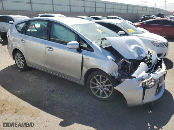 2012 Toyota Prius v Two with VIN JTDZN3EU0C3064466, listed as a Copart auction lot 48358835 with 0 mi miles and Salvage Title. Bid and sale history available at carsss.com. Image 4.
