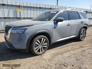 2024 Nissan Pathfinder Platinum with VIN 5N1DR3DG9RC202018, listed as a Copart auction lot 80764234 with 7,999 mi miles and Non Repairable. Bid and sale history available at carsss.com. Image 1.