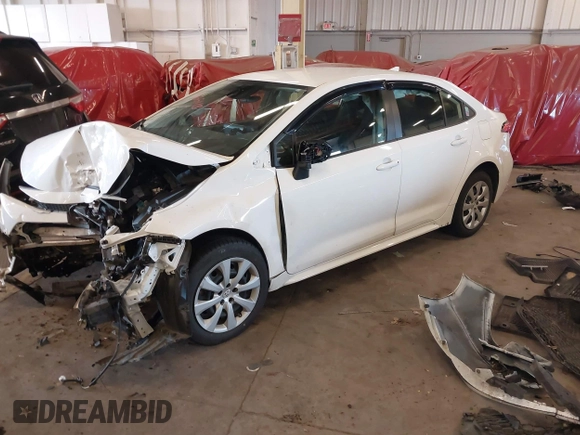 2022 Toyota Corolla LE with VIN JTDEPMAE8N3007433, listed as a IAAI auction lot 41665118 with 54,875 mi miles. Bid and sale history available at carsss.com. Image 2.