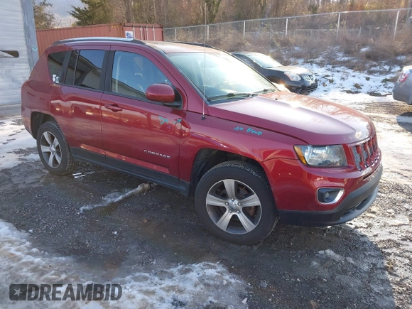 2016 Jeep Compass High Altitude Edition with VIN 1C4NJDEB7GD573341, listed as a IAAI auction lot 41269547 with 67,781 mi miles. Bid and sale history available at carsss.com. Image 1.