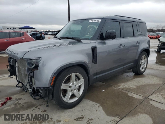 2021 Land Rover Defender SE z VIN SALEP7RU3M2035411, wystawiony jako Copart lot #44968195 z przebiegiem 25 192 mil mil oraz Czysty tytuł • Clean title. Historia ofert i sprzedaży dostępna na DreamBid. Obrazek 1.