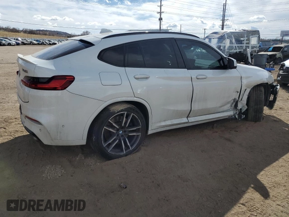 2020 BMW X4 M Competition z VIN 5YMUJ0C09L9B90367, wystawiony jako Copart lot #46588424 z przebiegiem Nie podano mil oraz Szkoda całkowita • Salvage title. Historia ofert i sprzedaży dostępna na DreamBid. Obrazek 3.