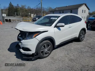 2021 Honda HR-V EX with VIN 3CZRU6H57MM717376, listed as a Copart auction lot 52577585 with 37,623 mi miles and Salvage Title. Bid and sale history available at carsss.com. Image 1.