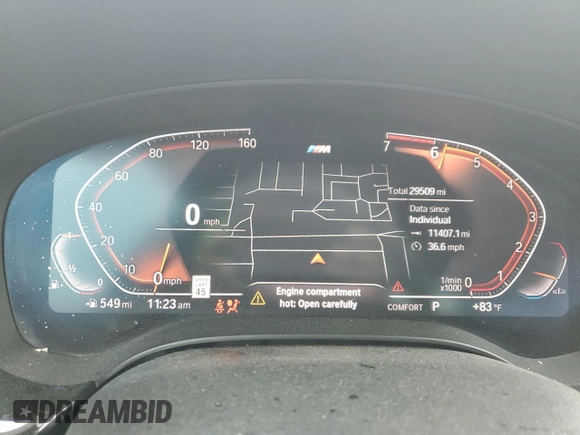 2021 BMW 5 Series 530i with VIN WBA53BH05MWX12503, listed as a Copart auction lot 56310865 with 29,509 mi miles and Salvage title. Bid and sale history available at DreamBid. Image 9.