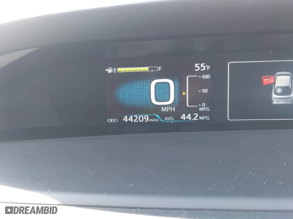 2016 Toyota Prius Four with VIN JTDKARFU0G3516680, listed as a IAAI auction lot 42062078 with 44,209 mi miles. Bid and sale history available at carsss.com. Image 7.