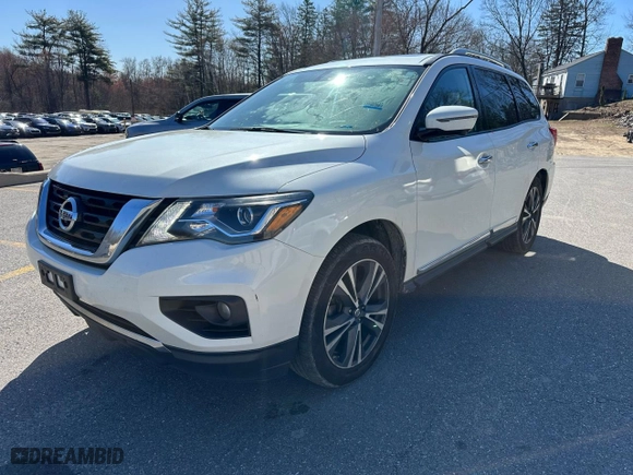 2019 Nissan Pathfinder S with VIN 5N1DR2MM3KC585329, listed as a Copart auction lot 52754905 with 188,772 mi miles and Clean Title. Bid and sale history available at carsss.com. Image 1.