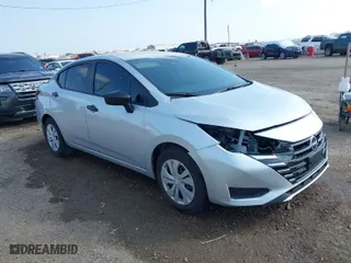 2024 Nissan Versa S with VIN 3N1CN8DV5RL884491, listed as a IAAI auction lot 41505452 with NaN miles. Bid and sale history available at carsss.com. Image 1.