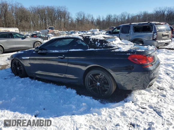 2017 BMW 6 Series 650i with VIN WBA6F5C50HD996804, listed as a Copart auction lot 41377645 with 0 mi miles and Salvage Title. Bid and sale history available at carsss.com. Image 2.