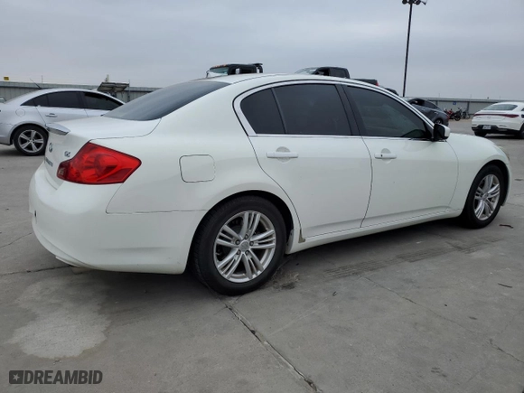 2012 Infiniti G25 Sedan Journey with VIN JN1DV6AP2CM701348, listed as a Copart auction lot 82359474 with 63,510 mi miles and Salvage Title. Bid and sale history available at carsss.com. Image 3.