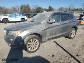 2014 BMW X3 xDrive28i with VIN 5UXWX9C58E0D15638, listed as a Copart auction lot 46378745 with 0 mi miles and Salvage Title. Bid and sale history available at carsss.com. Image 1.