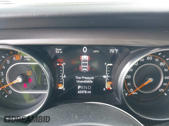 2019 Jeep Wrangler Unlimited Sahara with VIN 1C4HJXEN5KW542403, listed as a IAAI auction lot 42159197 with 60,378 mi miles and . Bid and sale history available at DreamBid. Image 7.