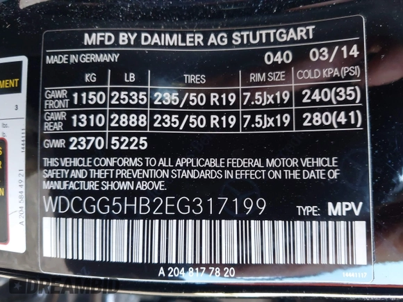 2014 Mercedes-Benz GLK 350 z VIN WDCGG5HB2EG317199, wystawiony jako IAAI lot #41980556 z przebiegiem 153 764 mil mil oraz . Historia ofert i sprzedaży dostępna na DreamBid. Obrazek 9.