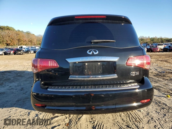 2012 Infiniti QX56 7-passenger with VIN JN8AZ2NE5C9021604, listed as a Copart auction lot 80391754 with 169,913 mi miles and Clean Title. Bid and sale history available at carsss.com. Image 6.