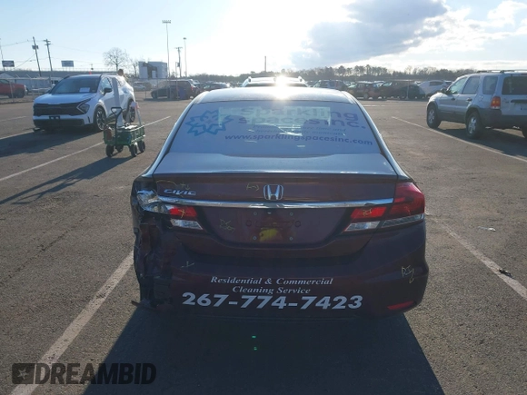 2014 Honda Civic EX with VIN 19XFB2F80EE270941, listed as a IAAI auction lot 41585542 with 104,446 mi miles. Bid and sale history available at carsss.com. Image 16.