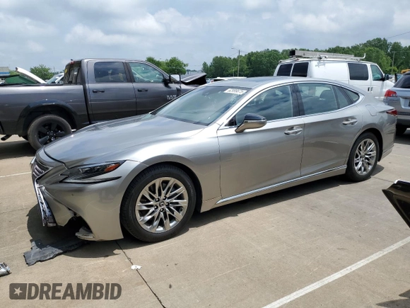 2018 Lexus LS 500 with VIN JTHB51FF1J5006811, listed as a Copart auction lot 62999675 with 109,319 mi miles and Salvage title. Bid and sale history available at DreamBid. Image 1.