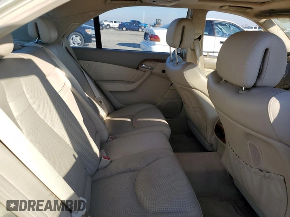 2003 Mercedes-Benz S-Class 5.0L with VIN WDBNG75J03A365710, listed as a Copart auction lot 83610754 with 0 mi miles and Salvage Title. Bid and sale history available at carsss.com. Image 10.