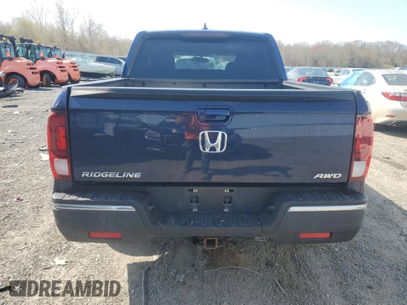 2018 Honda Ridgeline RTL with VIN 5FPYK3F58JB011968, listed as a Copart auction lot 54533215 with Not provided miles and Salvage title. Bid and sale history available at DreamBid. Image 6.