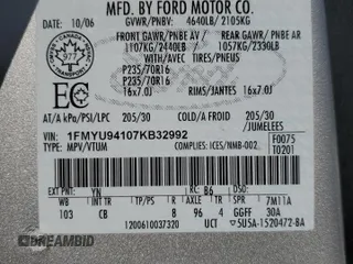 2007 Ford Escape Limited with VIN 1FMYU94107KB32992, listed as a Copart auction lot 54207245 with 339,475 mi miles and Salvage Title. Bid and sale history available at carsss.com. Image 14.