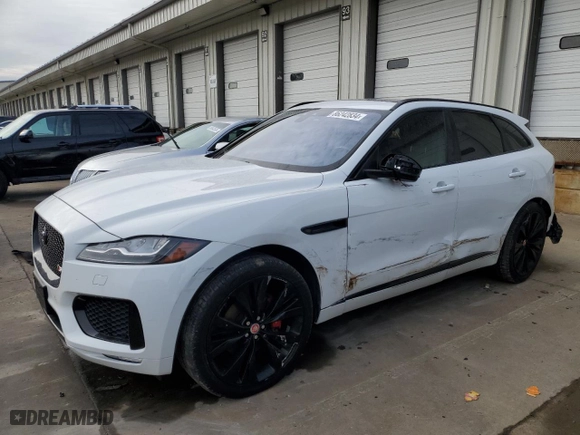2018 Jaguar F-PACE S with VIN SADCM2FV6JA272990, listed as a Copart auction lot 86242834 with 101,156 mi miles and Salvage Title. Bid and sale history available at carsss.com. Image 1.