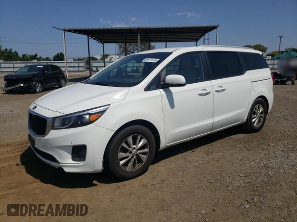 2016 Kia Sedona LX with VIN KNDMB5C16G6215015, listed as a Copart auction lot 66971874 with 161,491 mi miles and Clean Title. Bid and sale history available at carsss.com. Image 1.