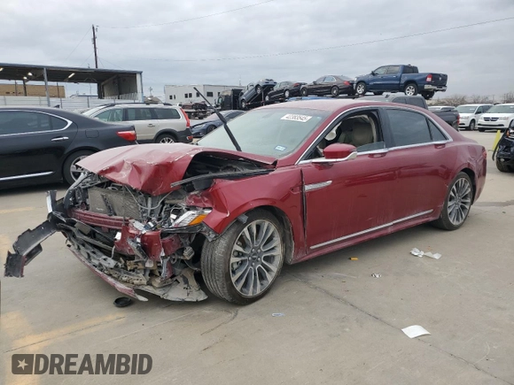 2018 Lincoln Continental Select with VIN 1LN6L9SK6J5610456, listed as a Copart auction lot 42383545 with 0 mi miles and Salvage Title. Bid and sale history available at carsss.com. Image 1.