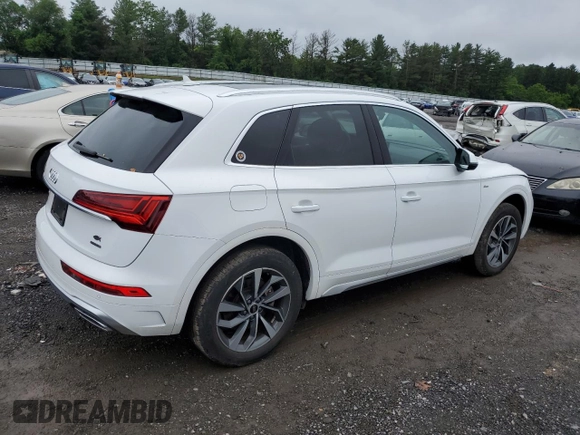 2023 Audi Q5 S line Premium Plus with VIN WA1EAAFY8P2006692, listed as a Copart auction lot 60846465 with 20,787 mi miles and Salvage title. Bid and sale history available at DreamBid. Image 3.