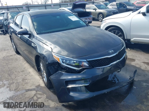 2016 Kia Optima LX Turbo with VIN 5XXGT4L12GG030448, listed as a IAAI auction lot 41744309 with 110,375 mi miles. Bid and sale history available at carsss.com. Image 1.