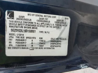 2006 Saturn Relay 3 z VIN 5GZDV23L16D132091, wystawiony jako IAAI lot #42129100 z przebiegiem 99 725 mil mil oraz . Historia ofert i sprzedaży dostępna na DreamBid. Obrazek 9.
